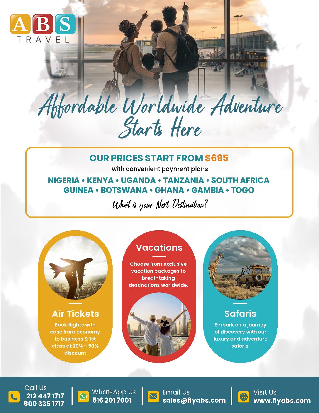 ABS TRAVEL LIMITED- Affordable Worldwide Adventure Starts Here