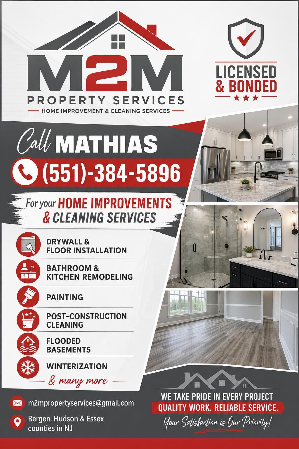 M2M PROPERTY SERVICES- For Your Home Improvement & Cleaning Services